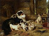 Walter Hunt Canvas Paintings - The Foster Mother